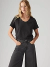 Levi's Bridget Cotton Linen Short Sleeve T-shirt In Anthracite Night
