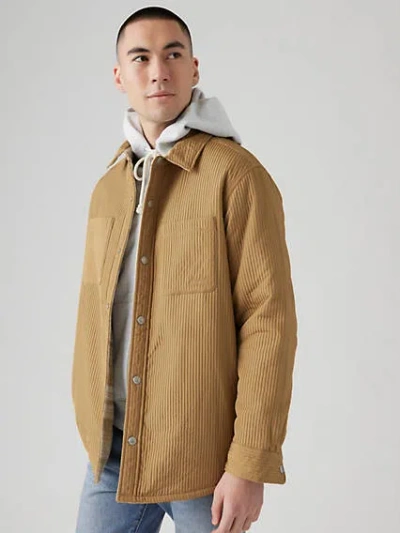 Levi's Bryant Padded Reversible Overshirt In Brown