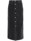 Levi's Ankle Column Faux Leather Skirt In Black