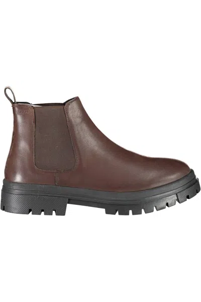 Levi's Chic Ankle Boots With Side Elastic Men's Detail In Brown