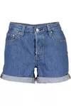 Levi's Womens Broken Midnight No Dx 501 High-rise Stretch-denim Shorts In Blue