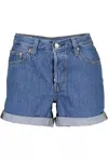 Levi's Womens Broken Midnight No Dx 501 High-rise Stretch-denim Shorts In Blue