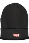 Levi's Black Acrylic Men Cap In Black