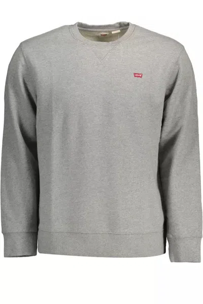 Levi's Chic Gray Long-sleeved Logo Sweatshirt