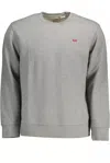 Levi's Chic Gray Long-sleeved Logo Sweatshirt In Grey