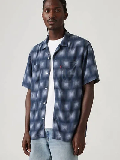 Levi's Classic Camp Shirt In Jude Textured Geo Dress Blues