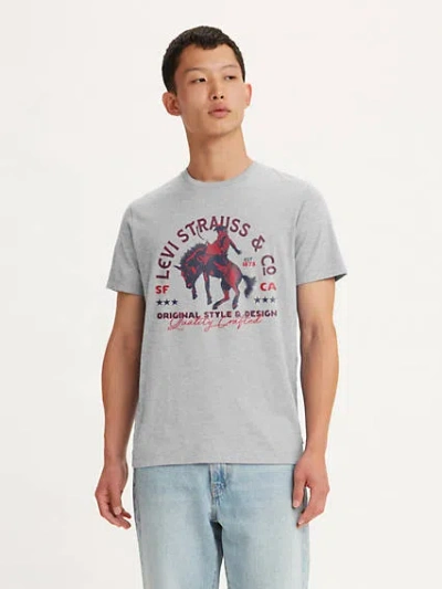 Levi's Classic Graphic T-shirt In Giddy Up Heather Grey