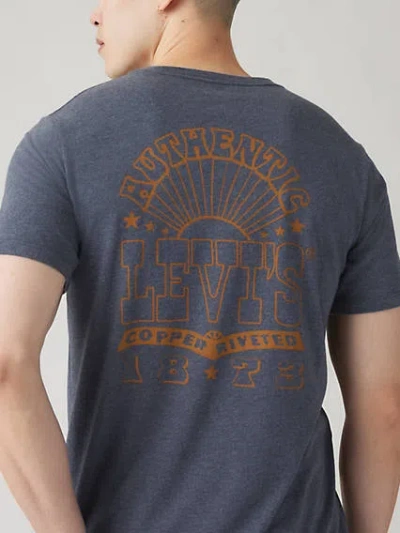 Levi's Classic Graphic T-shirt In Heritage Americana Sun Burst Navy Blazer