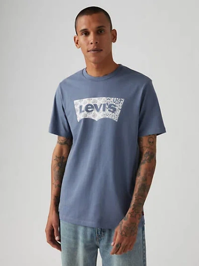 Levi's Classic Graphic T-shirt In Batwing Fill Vintage Indigo