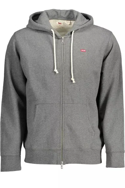 Levi's Classic Gray Zip Hoodie With Logo