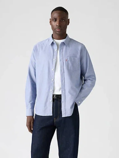 Levi's Classic One Pocket Standard Fit Shirt In Navy Peony