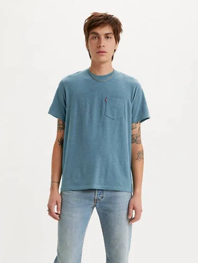 Levi's Classic Pocket T-shirt In Indigo Wash Heather Slub