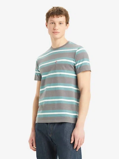 Levi's Classic Pocket T-shirt In Warner Stripe Castlerock