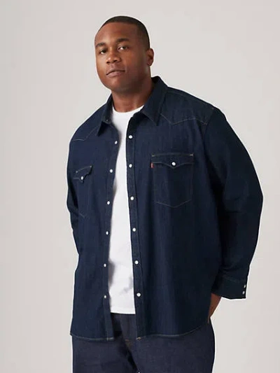 Levi's Classic Western Shirt Chambray (big) In Red Cast Rinse