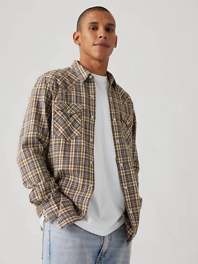 Levi's Classic Western Standard Fit Shirt In Bronx Plaid Rain Drum