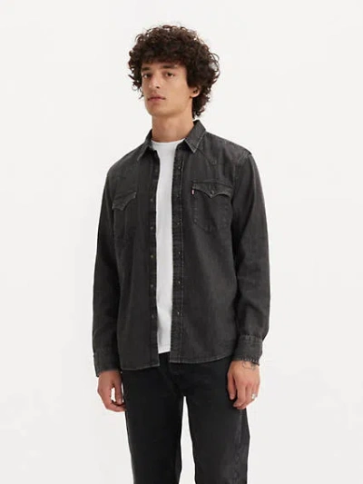 Levi's Classic Western Standard Fit Shirt In Clean Washed Black