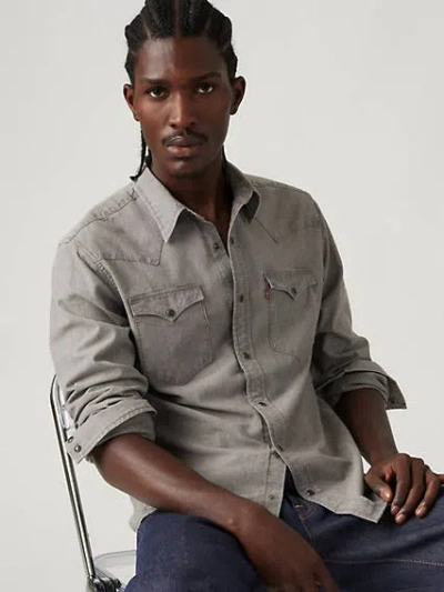 Levi's Classic Western Standard Fit Shirt In Trell Black Chambray