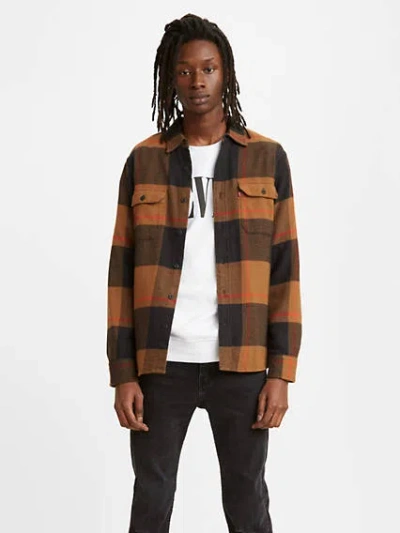 Levi's Classic Worker Overshirt In Godlisch Jet Black