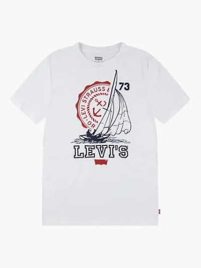 Levi's Coastal Club Tee Big Boys S-xl T-shirt Xl In Bright White