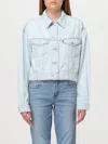 Levi's Womens Feeling Cheeky Trucker Original Patch-pocket Regular-fit Denim Jeans In Blue
