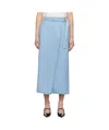 Levi's Blue Column Wrap Denim Maxi Skirt In Blue