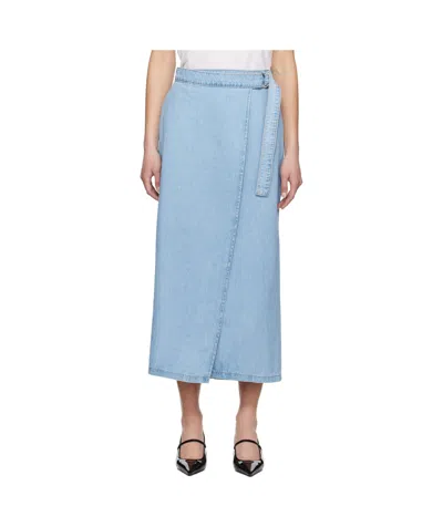 LEVI'S COLUMN WRAP DENIM SKIRT