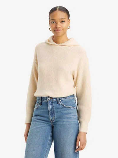 Levi's Comet Hoodie Sweater In White Swan
