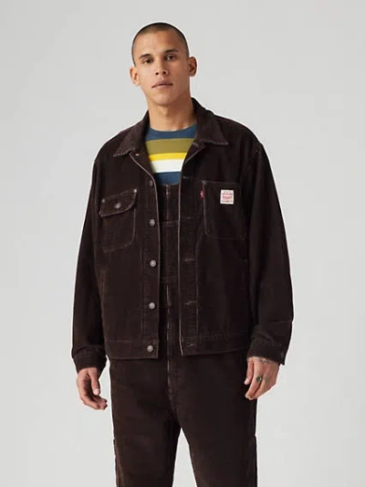 Levi's Corduroy Sunrise Trucker Jacket In Marrone