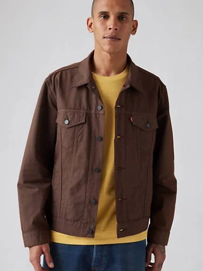 Levi's Cotton Linen Trucker Jacket In Big Shopping Bag