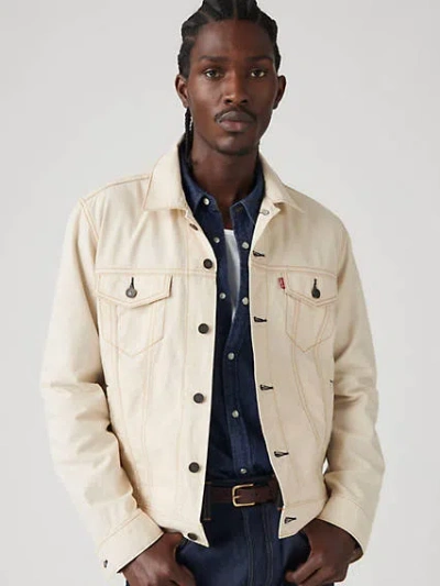 Levi's Cotton Linen Trucker Jacket In Longing For Summer