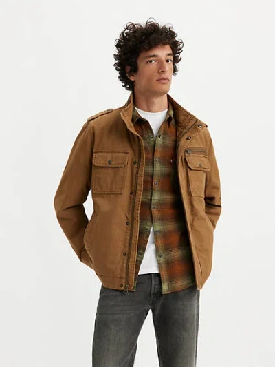 Levi's Cotton Military Jacket In Brown