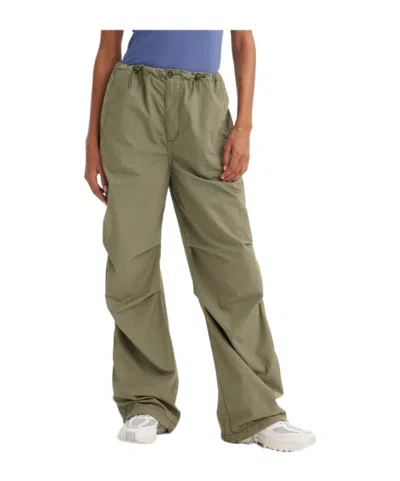 Levi's Cotton Parachute Wide Trousers In Lichen Green