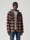 Levi's Cotton Plaid Sherpa Lined Shacket In Multi