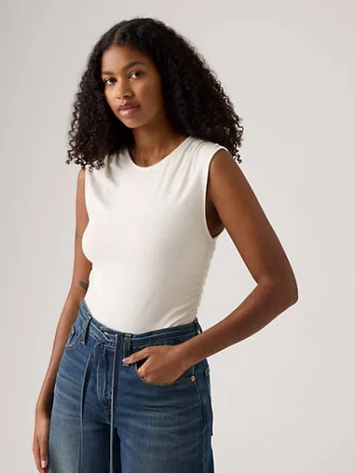 Levi's Crystal Ruched Top In Anthracite Night