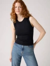 Levi's Crystal Ruched Top In Sugar Swizzle