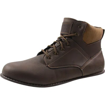 Levi's Dean Mens Lace-up Faux Leather Combat & Lace-up Boots In Brown