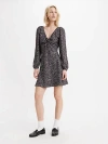 Shop Levi's Delray Long Sleeve Mini Dress In Floral Caviar