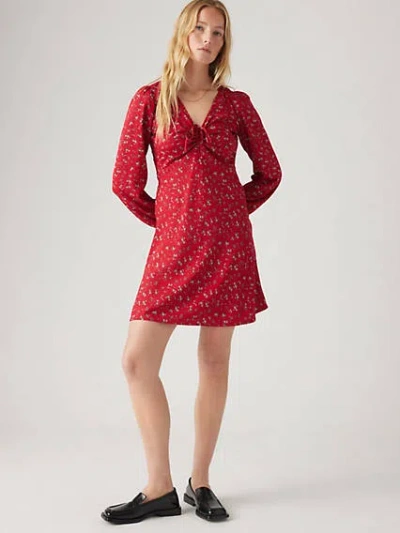Levi's Delray Long Sleeve Mini Dress In Queen B Floral Jester