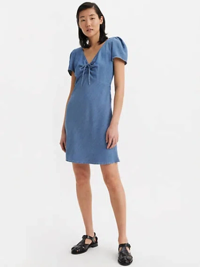 Levi's Delray Short Sleeve Mini Dress In New News