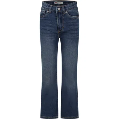LEVI'S DENIM JEANS FOR GIRL WITH LOGO PATCH