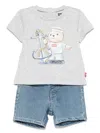 Levi's Denim Shorts Set In Grey