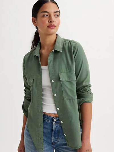 Levi's Doreen Utility Shirt In Dark Forest