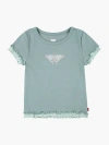 Levi's Double Layer Knit Top Big Girls S-xl Xl In  Green Mile
