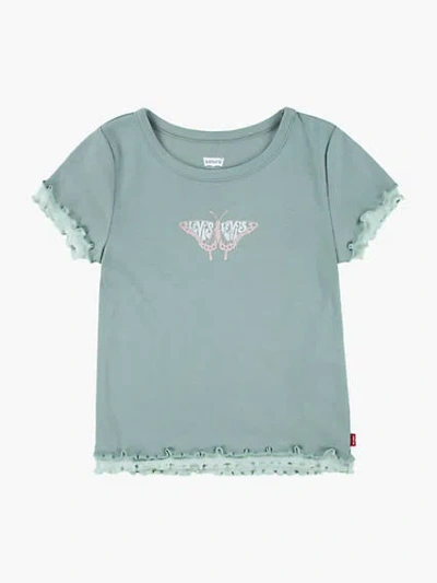 Levi's Double Layer Knit Top Big Girls S-xl Xl In  Green Mile