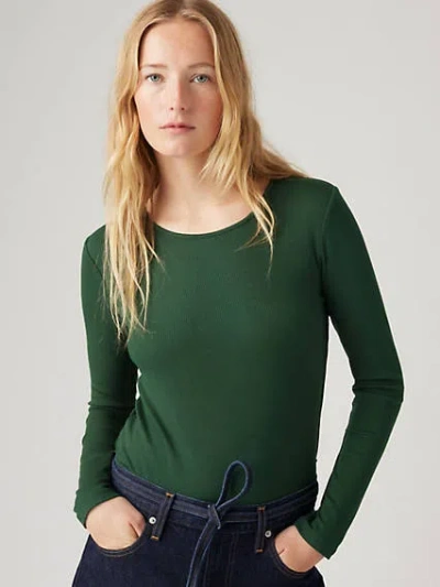 Levi's Dreamy Long Sleeve T-shirt In Python Green