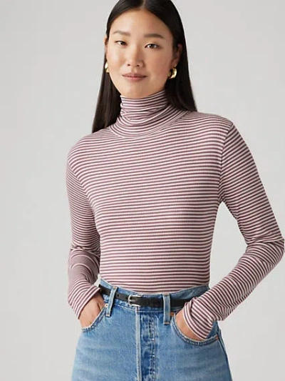 Levi's Dreamy Turtleneck Top In Rose Taupe