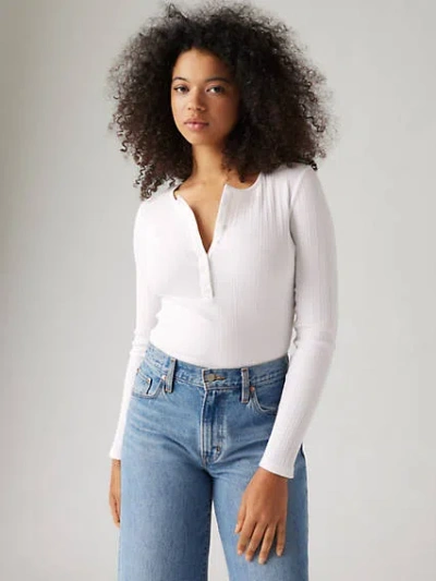 Levi's Dry Goods Vacationer Ribbed T-shirt In White
