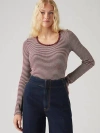 Levi's Dry Goods Waffle Long Sleeve T-shirt In End On End Stripe
