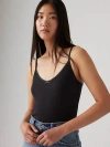 Levi's Dry Goods Waffle Tank Top In Caviar
