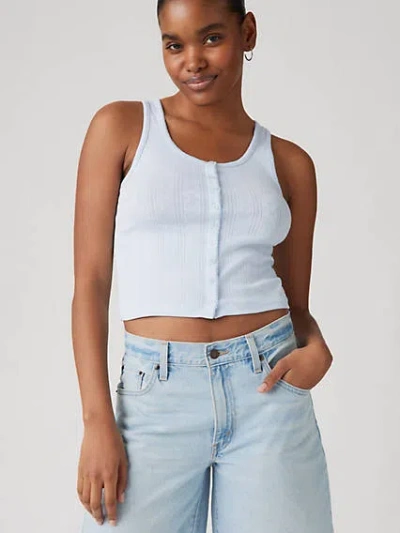 Levi's Dry Goods Pointelle Tank Top In Skyway